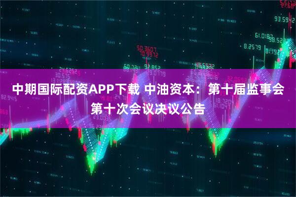 中期国际配资APP下载 中油资本：第十届监事会第十次会议决议公告