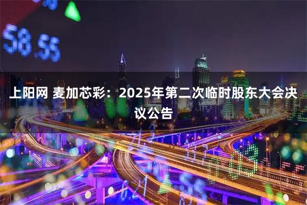 上阳网 麦加芯彩：2025年第二次临时股东大会决议公告